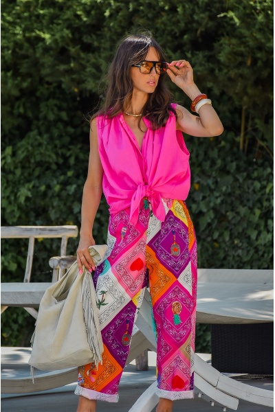 Chemisier Uni Rose CHARLIE Johanna - 1 | HAUTS