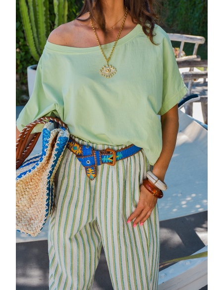Tee Shirt Uni Vert ANAE