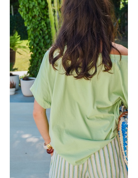 Tee Shirt Uni Vert ANAE