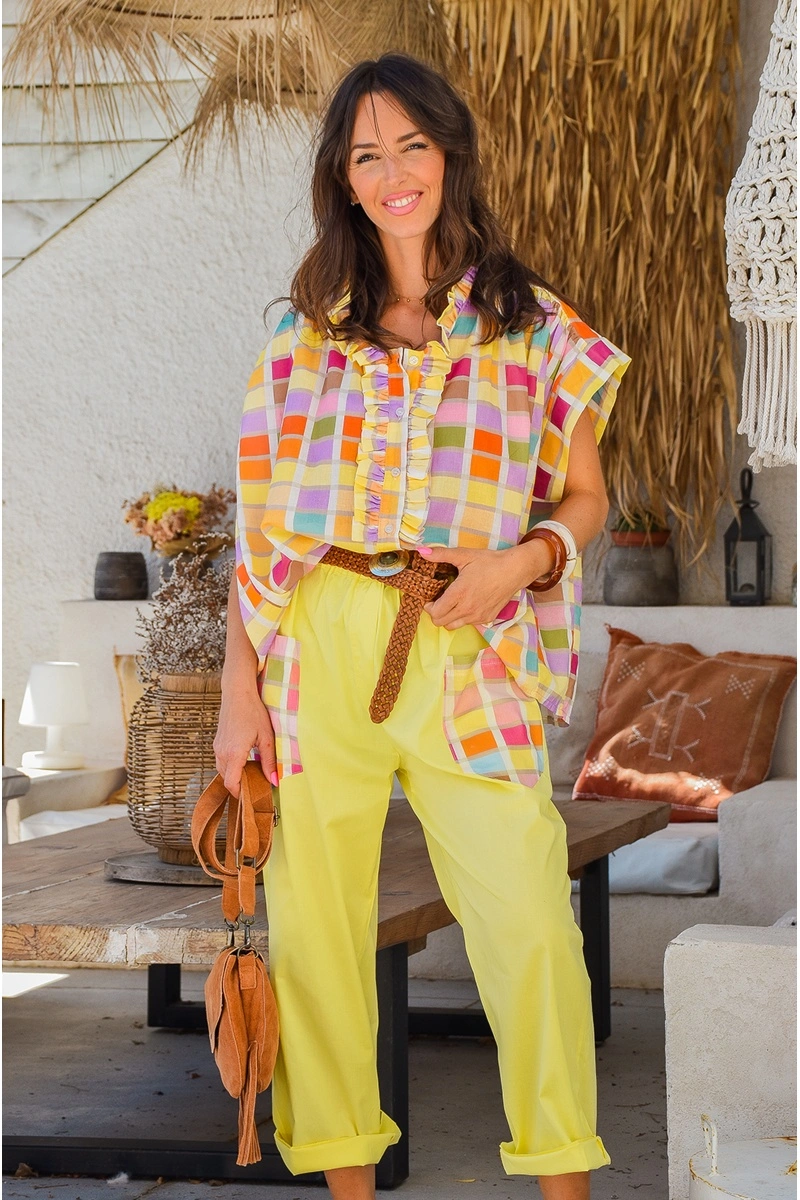 johanna toutoun CARREA JAUNE PANTALON FEMME 2