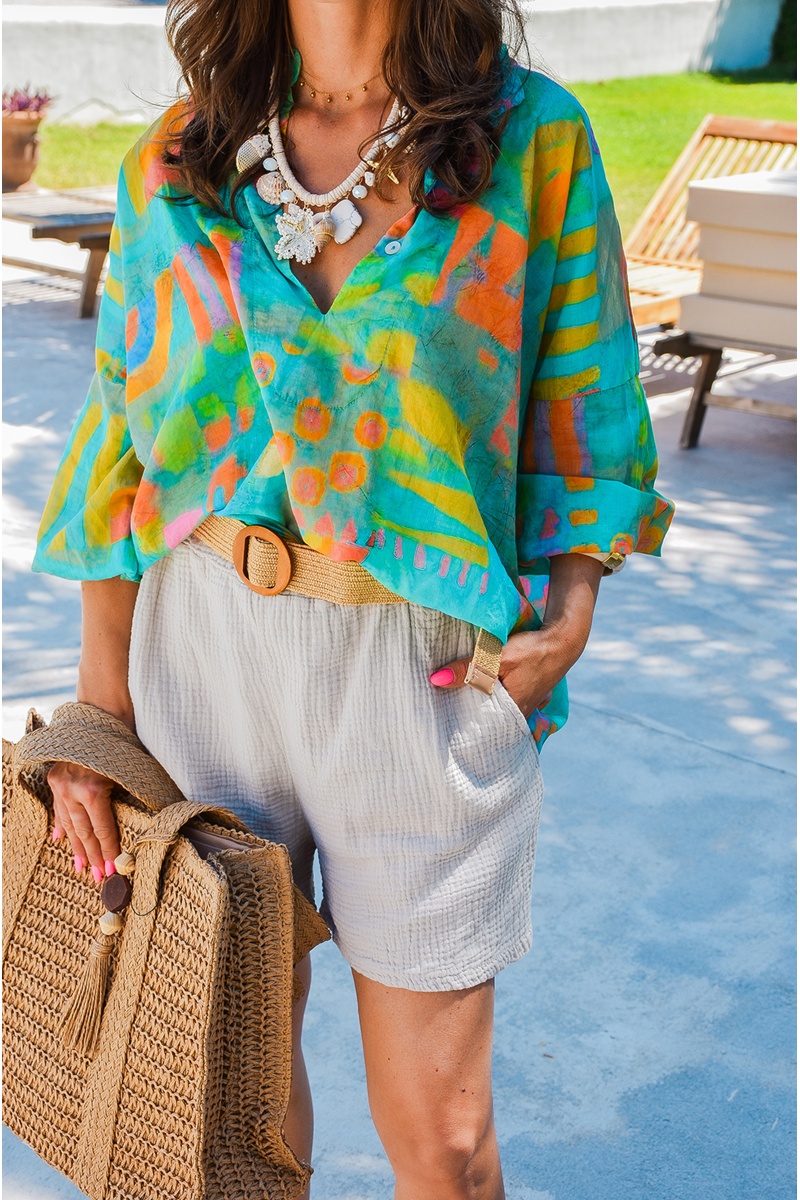 Blouse Turquoise Banditas MIRABOLA 2