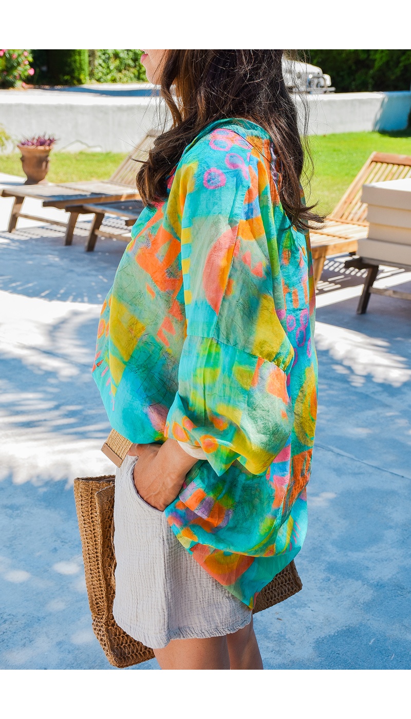 Blouse Turquoise Banditas MIRABOLA