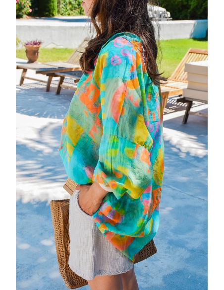 Blouse Turquoise Banditas MIRABOLA