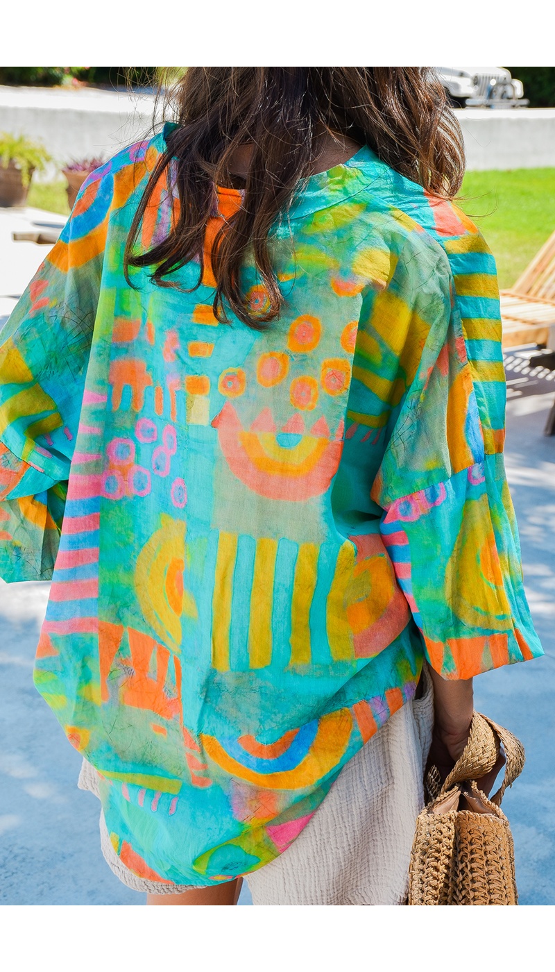 Blouse Turquoise Banditas MIRABOLA