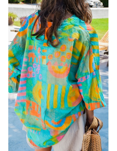 Blouse Turquoise Banditas MIRABOLA