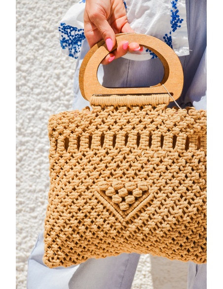 Sac Crochet Beige NINA