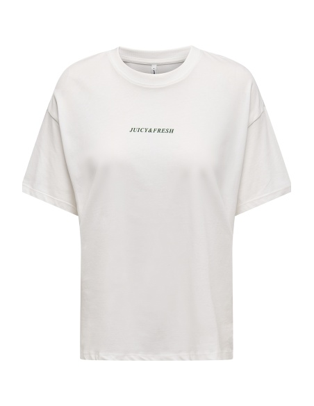 Tee Shirt Orange Blanc ONLVIVVI