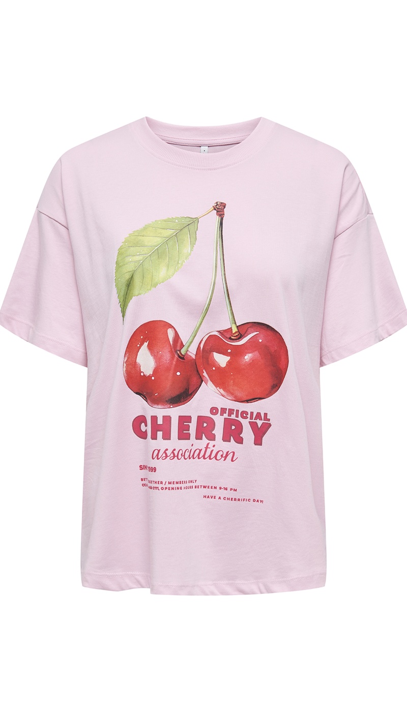 Tee Shirt Cherry Rose ONLVIVVI