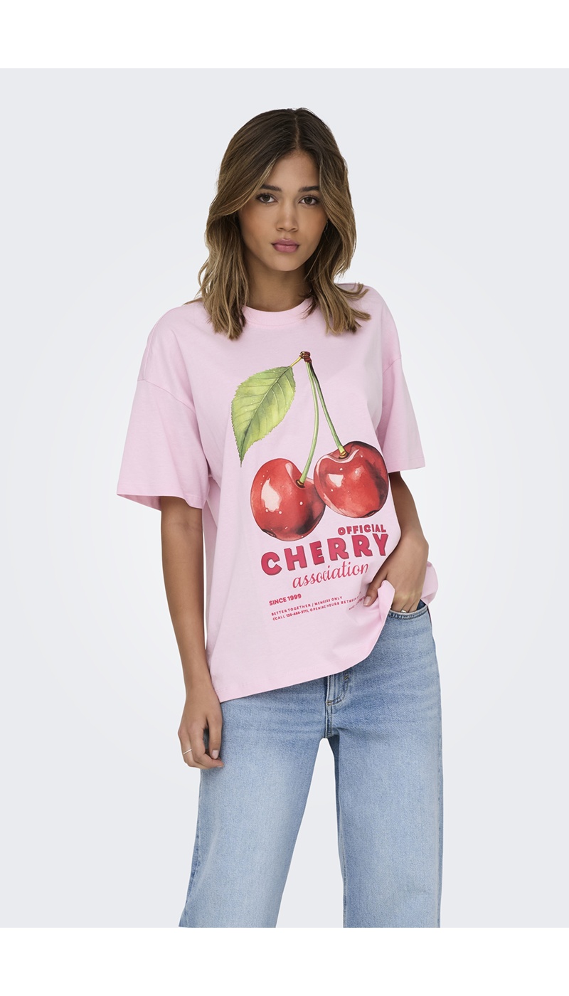 Tee Shirt Cherry Rose ONLVIVVI