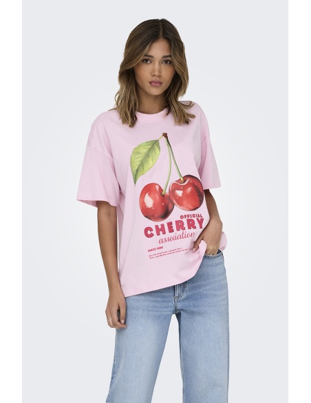 Tee Shirt Cherry Rose ONLVIVVI