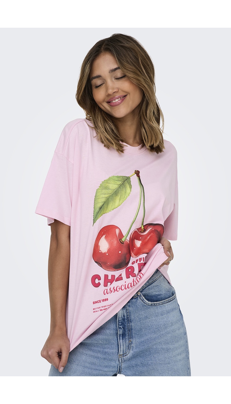 Tee Shirt Cherry Rose ONLVIVVI