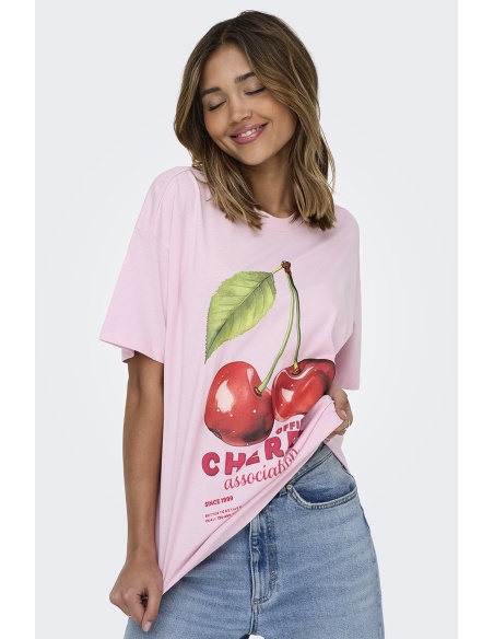 Tee Shirt Cherry Rose ONLVIVVI
