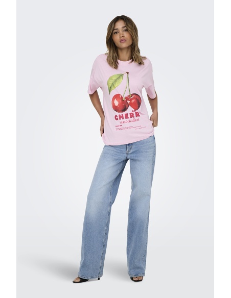 Tee Shirt Cherry Rose ONLVIVVI