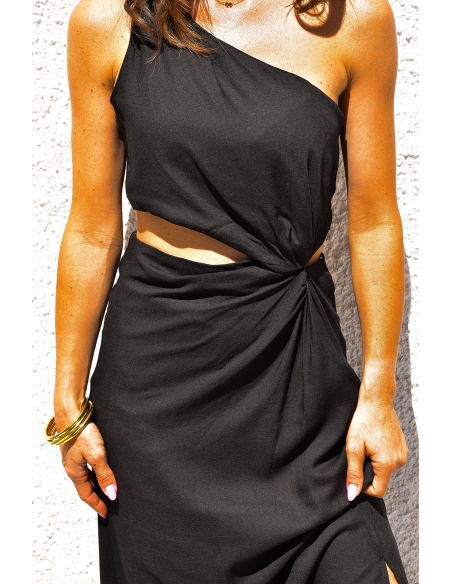 Robe Asymétrique Noire GINA