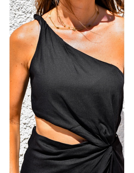 Robe Asymétrique Noire GINA