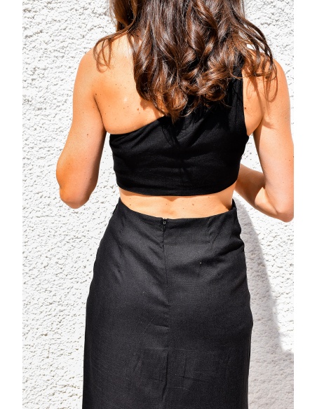 Robe Asymétrique Noire GINA