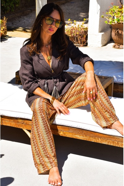 Pantalon Fluide Marron NEVA Noho - 1 | BAS