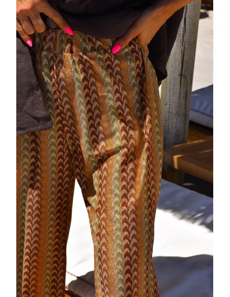 YELLOZ ROSE W DORE BEIGE PANTALON FEMME