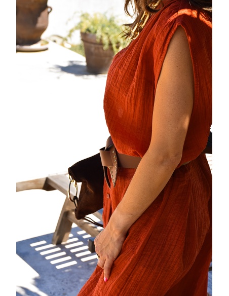 Robe Chemise Rouille FIONA