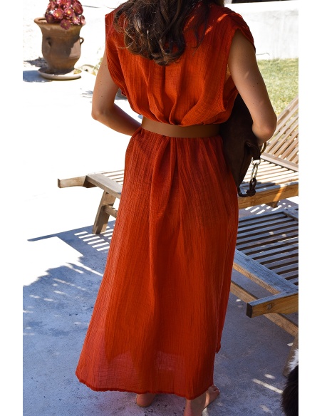 Robe Chemise Rouille FIONA