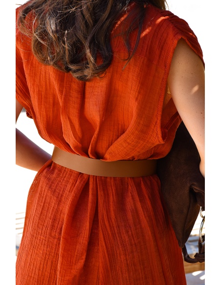 Robe Chemise Rouille FIONA