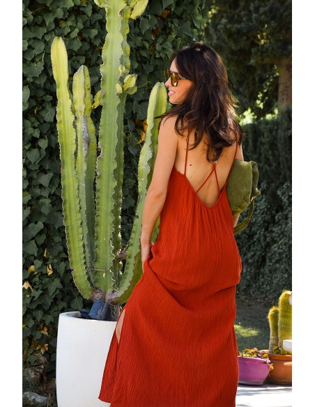 Robe Rouille Perles GARANCE