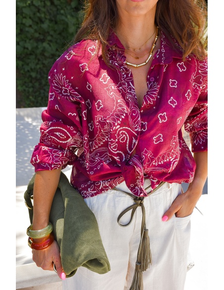 Chemisier Bandana Bordeaux MARGOT