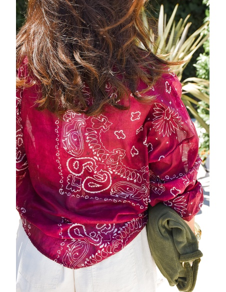 Chemisier Bandana Bordeaux MARGOT