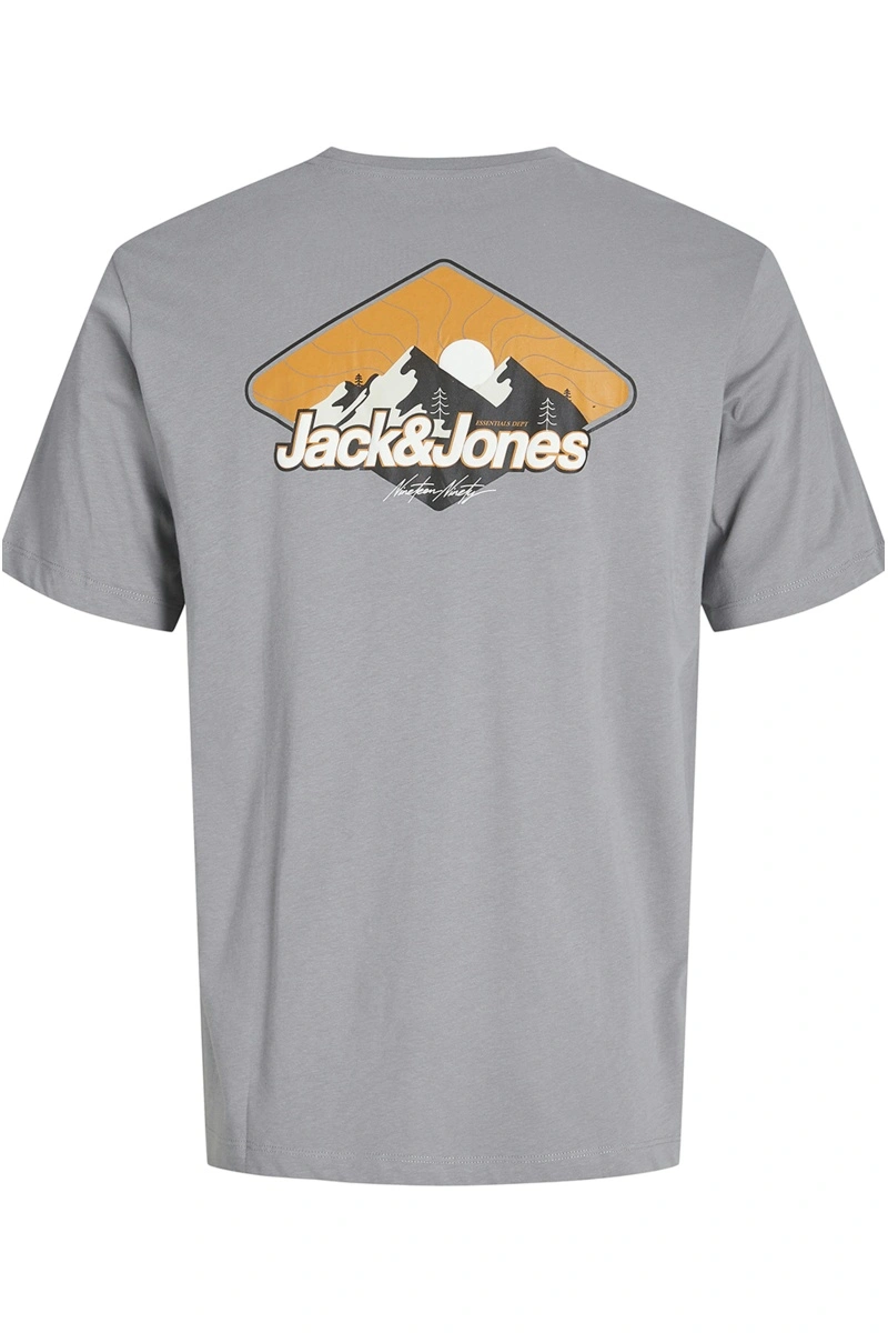 Tee Shirt Imprimé Gris JJMINE