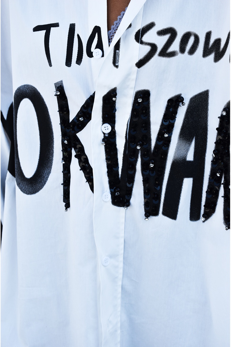 lai fashion STRASS BLANC CHEMISIER 2