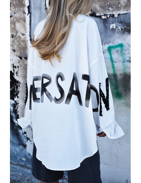 lai fashion STRASS BLANC CHEMISIER