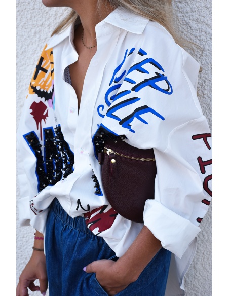 lai fashion WAVE BLANC CHEMISIER