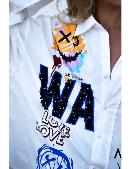 lai fashion WAVE BLANC CHEMISIER