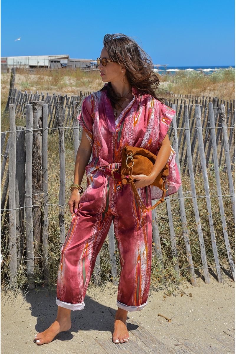 johanna toutoun IMPRI ROSE PANTALON FEMME