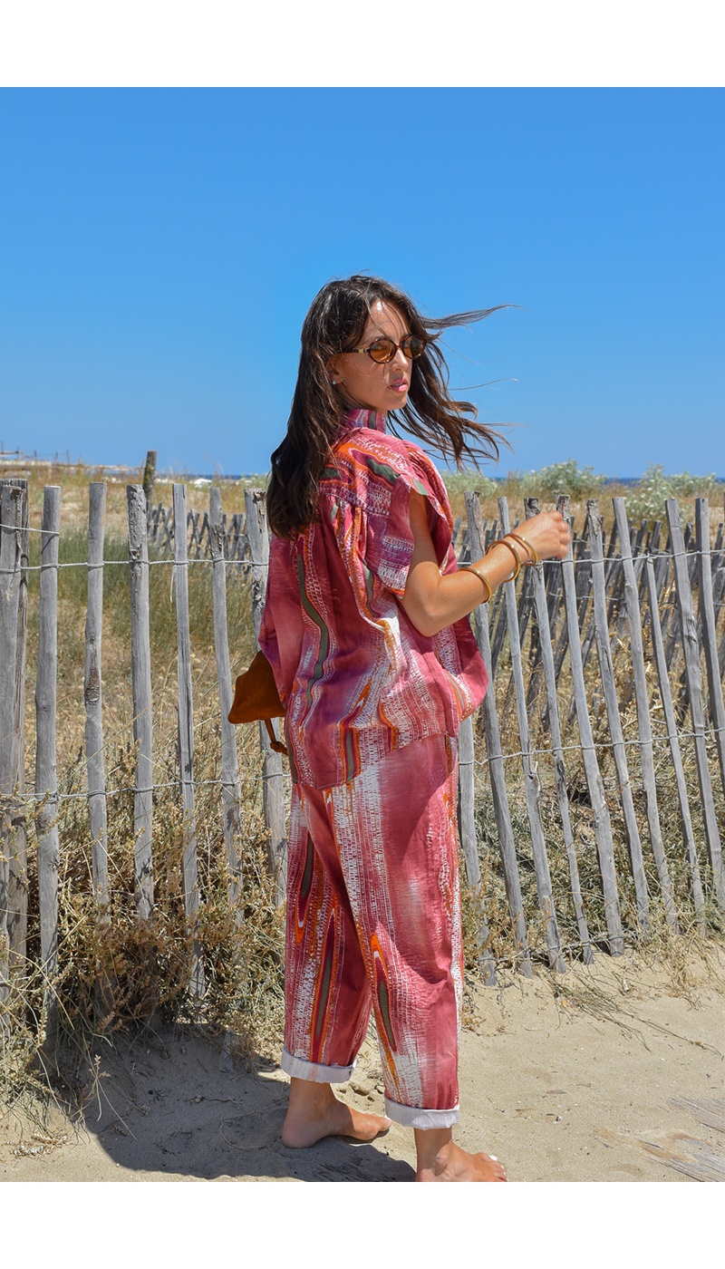 johanna toutoun IMPRI ROSE PANTALON FEMME