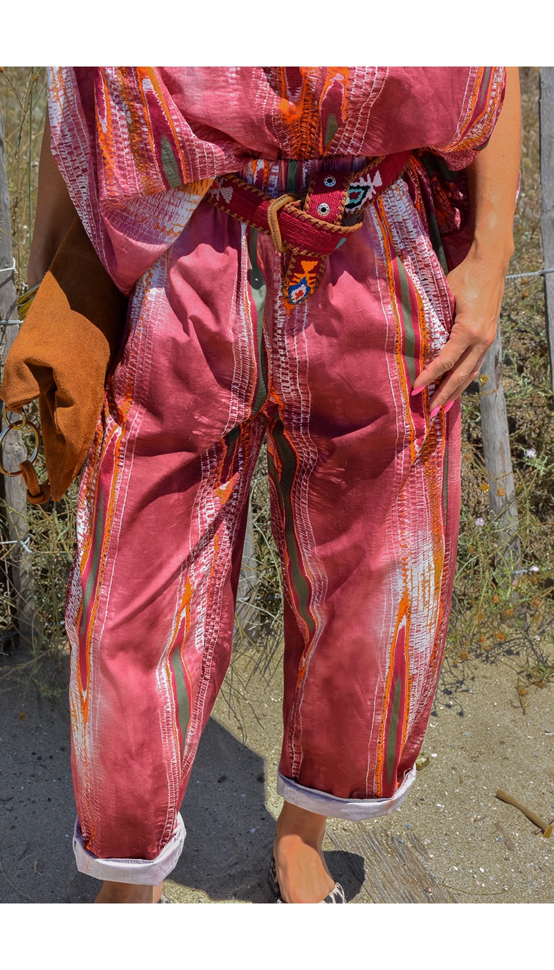johanna toutoun IMPRI ROSE PANTALON FEMME