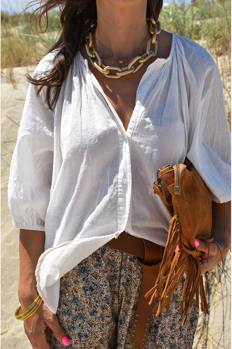 Chemisier Ample Ecru LINA