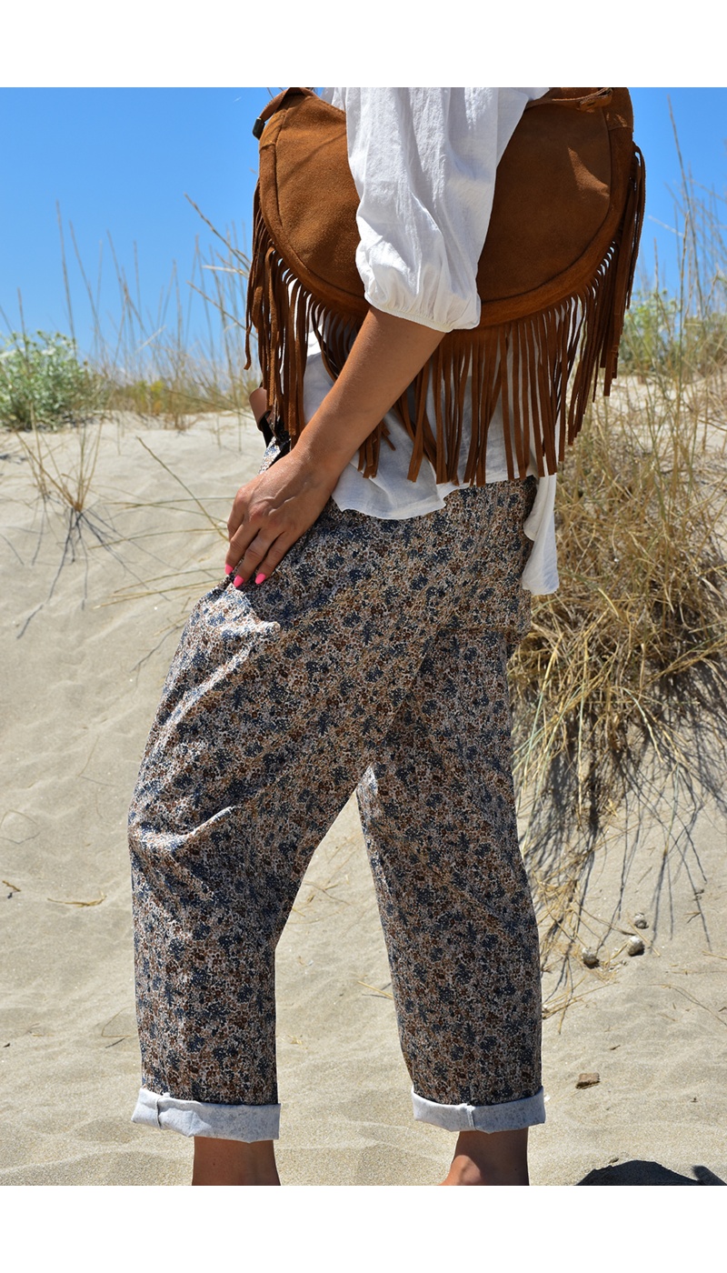 johanna toutoun PFLEUR BLEU PANTALON FEMME
