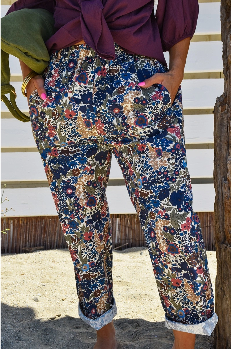 johanna toutoun GFLEUR MARINE PANTALON FEMME 2