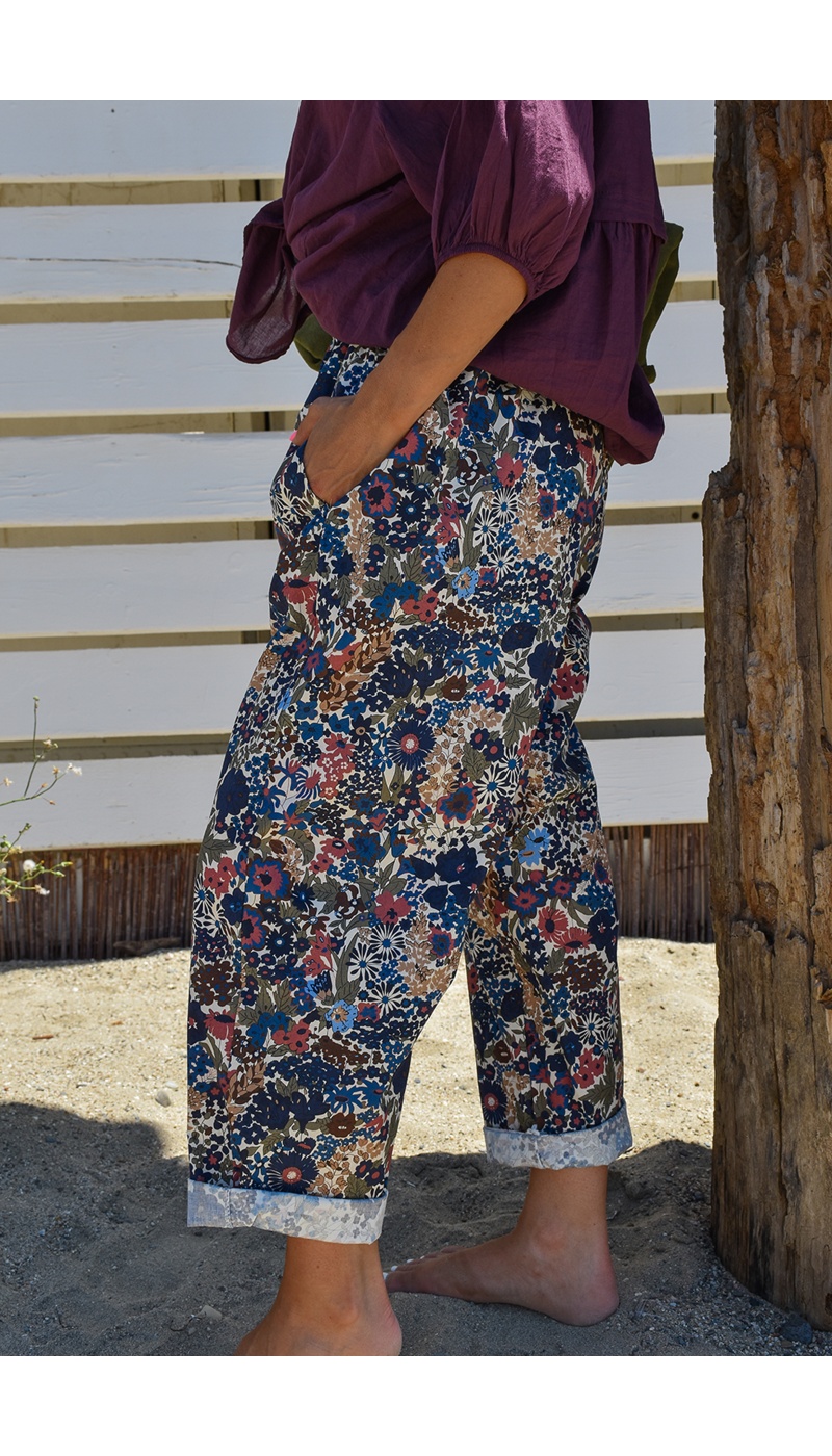johanna toutoun GFLEUR MARINE PANTALON FEMME