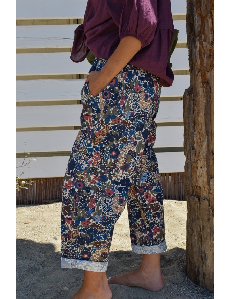 johanna toutoun GFLEUR MARINE PANTALON FEMME