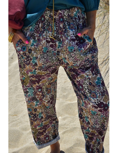 johanna toutoun GFLEUR VIOLET PANTALON FEMME