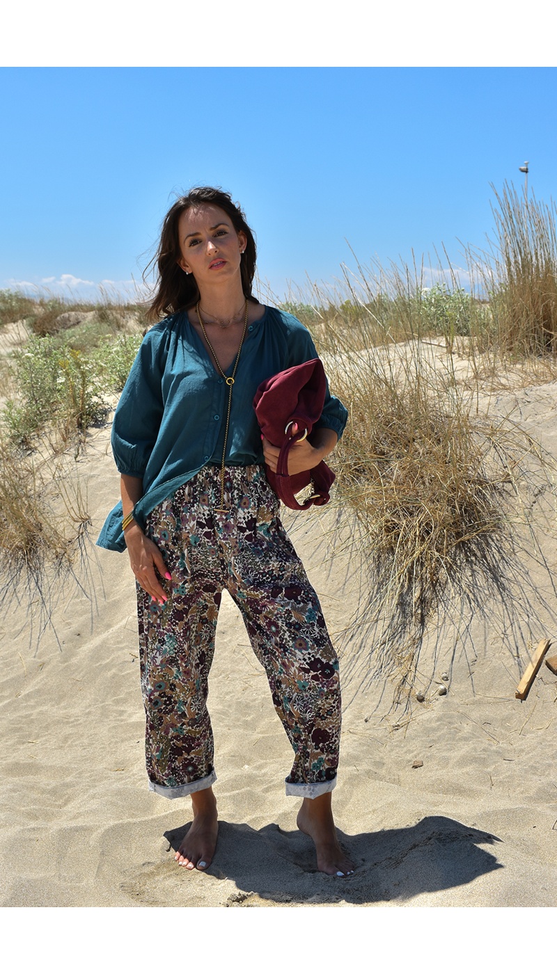 johanna toutoun GFLEUR VIOLET PANTALON FEMME