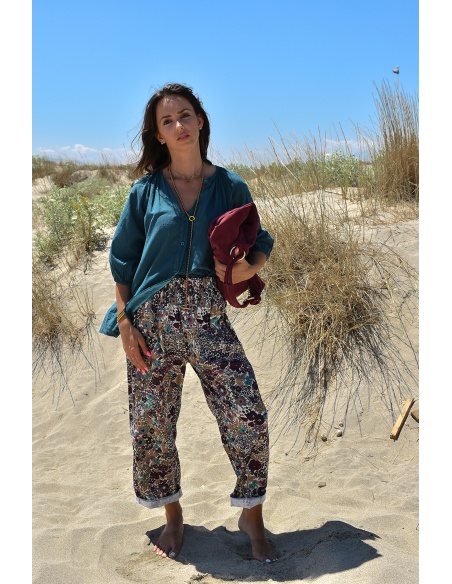 johanna toutoun GFLEUR VIOLET PANTALON FEMME