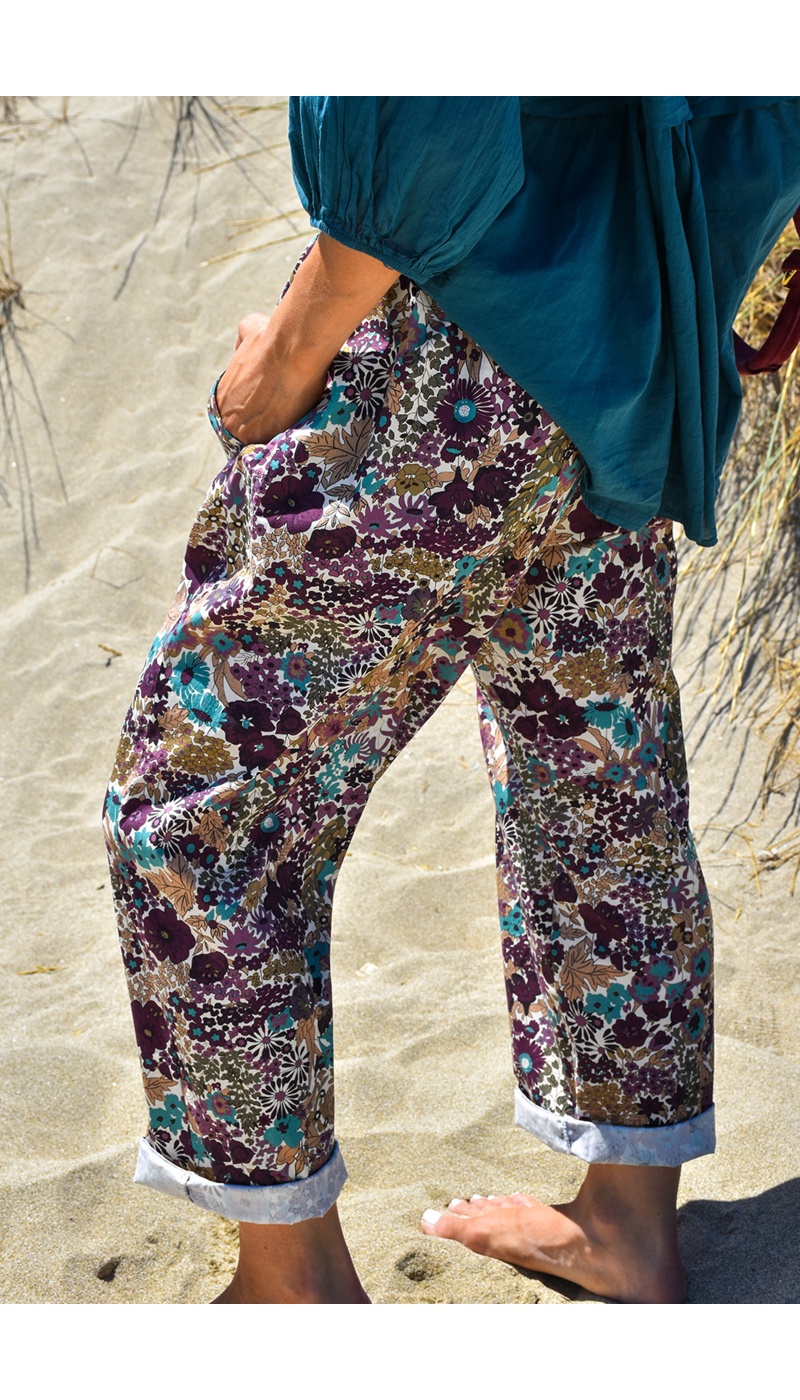 johanna toutoun GFLEUR VIOLET PANTALON FEMME