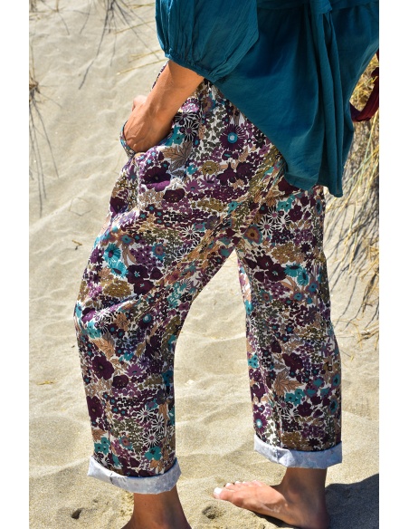 johanna toutoun GFLEUR VIOLET PANTALON FEMME