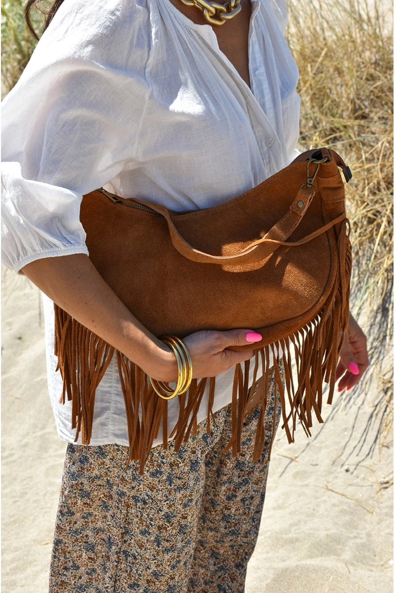 FLORA AND GEAN IMPORT FRANGE COGNAC POCHETTE 2