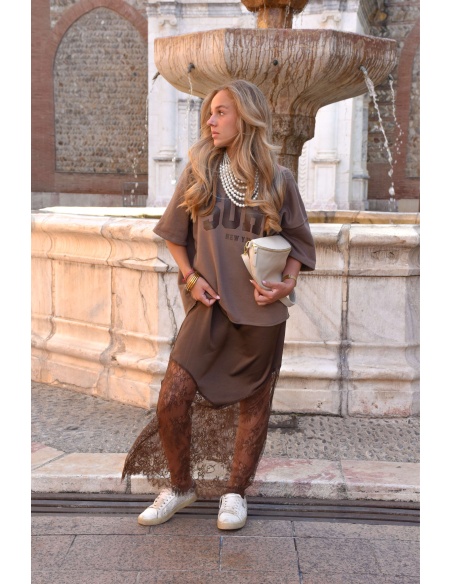 lai fashion DENTEL MARRON JUPES FEMME