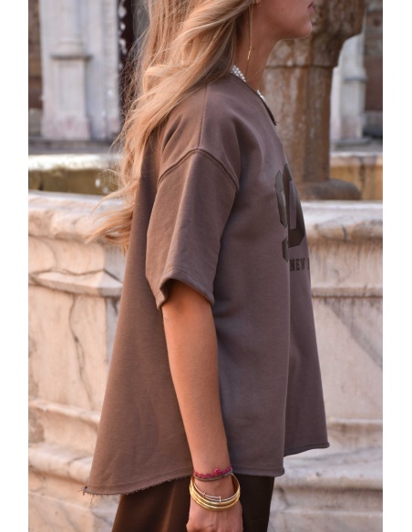 Tee Shirt Imprimé Marron NALA