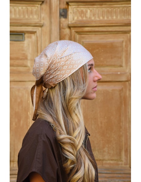 TANG TAMMY MARRON BEIGE FOULARD